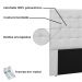 Cabeceira Estofada Cama Box Casal Verona 140cm Corano Branco - Desk Design
