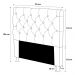Cabeceira Estofada Cama Box Solteiro Cristal 90cm Linho Areia - Desk Design