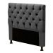 Cabeceira Estofada Cama Box Solteiro Cristal 90cm Linho Grafite - Desk Design
