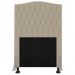 Cabeceira Estofada Cama Box Solteiro Greta 90cm com Frame Corano Bege - Desk Design