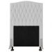 Cabeceira Estofada Cama Box Solteiro Greta 90cm com Frame Corano Branco - Desk Design