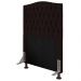 Cabeceira Estofada Cama Box Solteiro Greta 90cm com Frame Corano Marrom - Desk Design