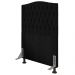 Cabeceira Estofada Cama Box Solteiro Greta 90cm com Frame Corano Preto - Desk Design