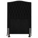 Cabeceira Estofada Cama Box Solteiro Greta 90cm com Frame Corano Preto - Desk Design