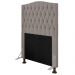 Cabeceira Estofada Cama Box Solteiro Greta 90cm com Frame Suede Bege - Desk Design