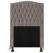 Cabeceira Estofada Cama Box Solteiro Greta 90cm com Frame Suede Bege - Desk Design