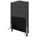 Cabeceira Estofada Cama Box Solteiro Greta 90cm com Frame Suede Cinza - Desk Design