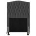 Cabeceira Estofada Cama Box Solteiro Greta 90cm com Frame Suede Cinza - Desk Design