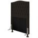 Cabeceira Estofada Cama Box Solteiro Greta 90cm com Frame Suede Marrom - Desk Design