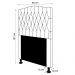 Cabeceira Estofada Cama Box Solteiro Greta 90cm com Frame Suede Marrom - Desk Design
