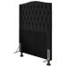 Cabeceira Estofada Cama Box Solteiro Greta 90cm com Frame Suede Preto - Desk Design