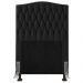 Cabeceira Estofada Cama Box Solteiro Greta 90cm com Frame Suede Preto - Desk Design