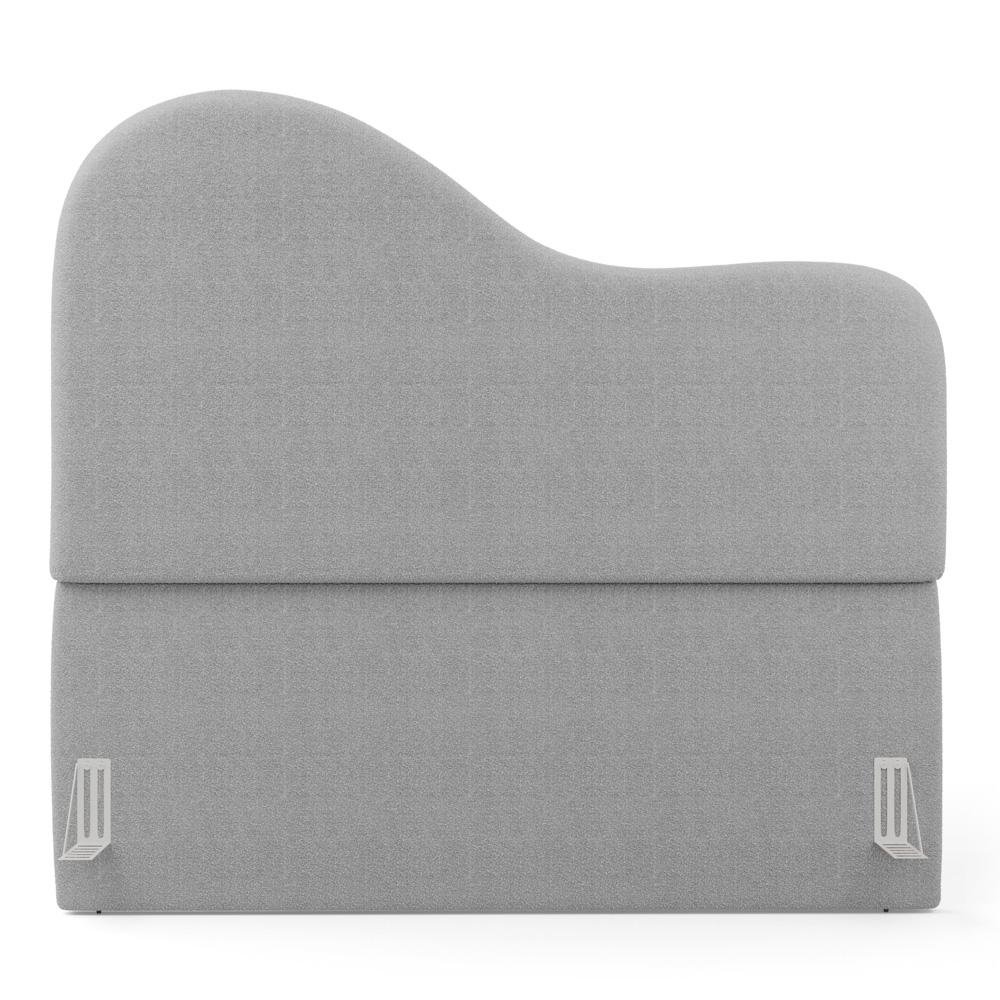 Cabeceira Orgânica Cama Box Casal Padrão Sea 140cm com Frame Bouclé - Desk Design