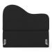 Cabeceira Orgânica Cama Box Casal Padrão Sea 140cm com Frame Bouclé Preto - Desk Design