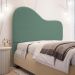 Cabeceira Orgânica Cama Box Casal Padrão Sea 140cm com Frame Bouclé Verde Menta - Desk Design