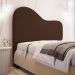 Cabeceira Orgânica Cama Box Casal Padrão Sea 140cm com Frame Suede Marrom - Desk Design