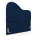 Cabeceira Orgânica Cama Box Casal Padrão Sea 140cm com Frame Veludo Azul Marinho - Desk Design
