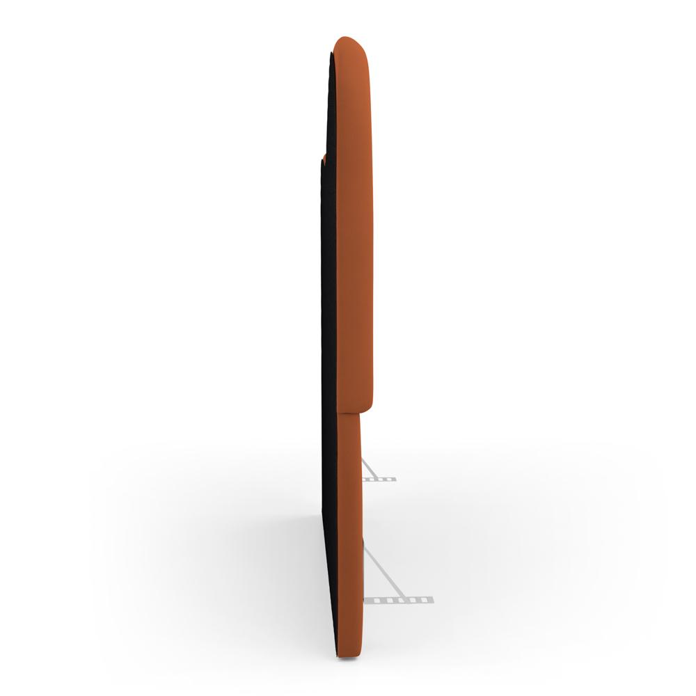 Cabeceira Orgânica Cama Box Casal Padrão Sea 140cm com Frame Veludo Terracota - Desk Design