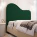 Cabeceira Orgânica Cama Box Casal Padrão Sea 140cm com Frame Veludo Verde Escuro - Desk Design