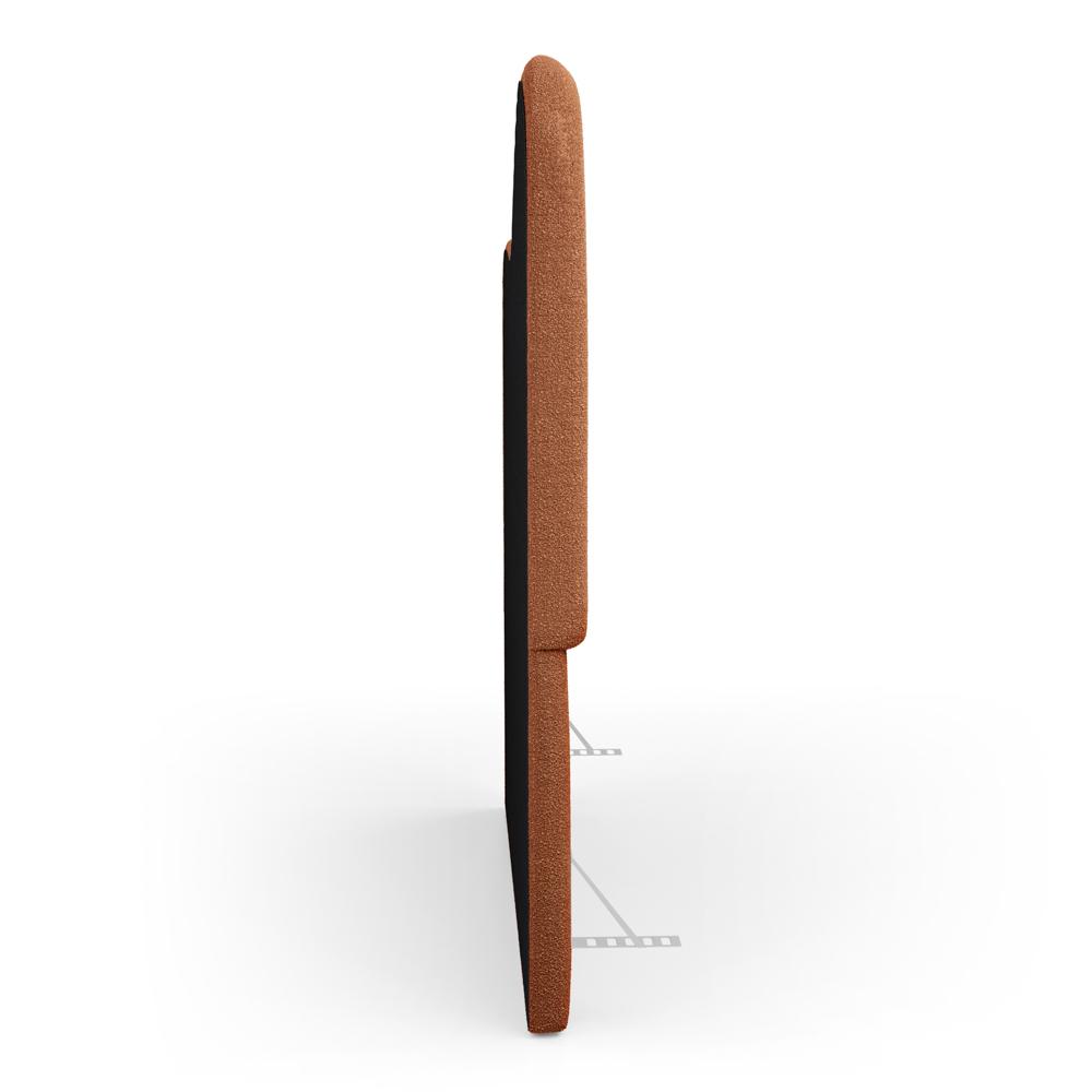 Cabeceira Orgânica Cama Box King Size Sea 195cm com Frame Bouclé Terracota - Desk Design