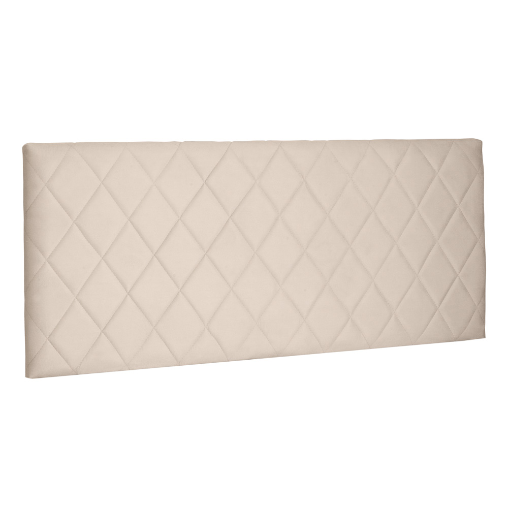 Cabeceira Painel Estofada Cama Box Casal King Esmeralda 195cm Suede Bege - Desk Design