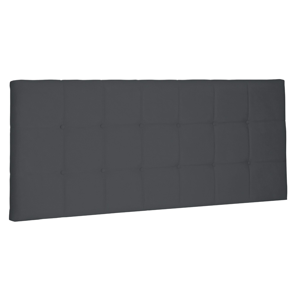 Cabeceira Painel Estofada Cama Box Casal King Verona 195cm Suede Cinza - Desk Design