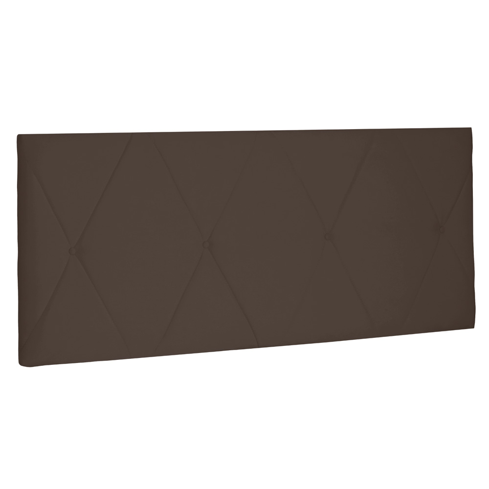 Cabeceira Painel Estofada Cama Box Casal Queen Aquilla 160cm Suede Café - Desk Design