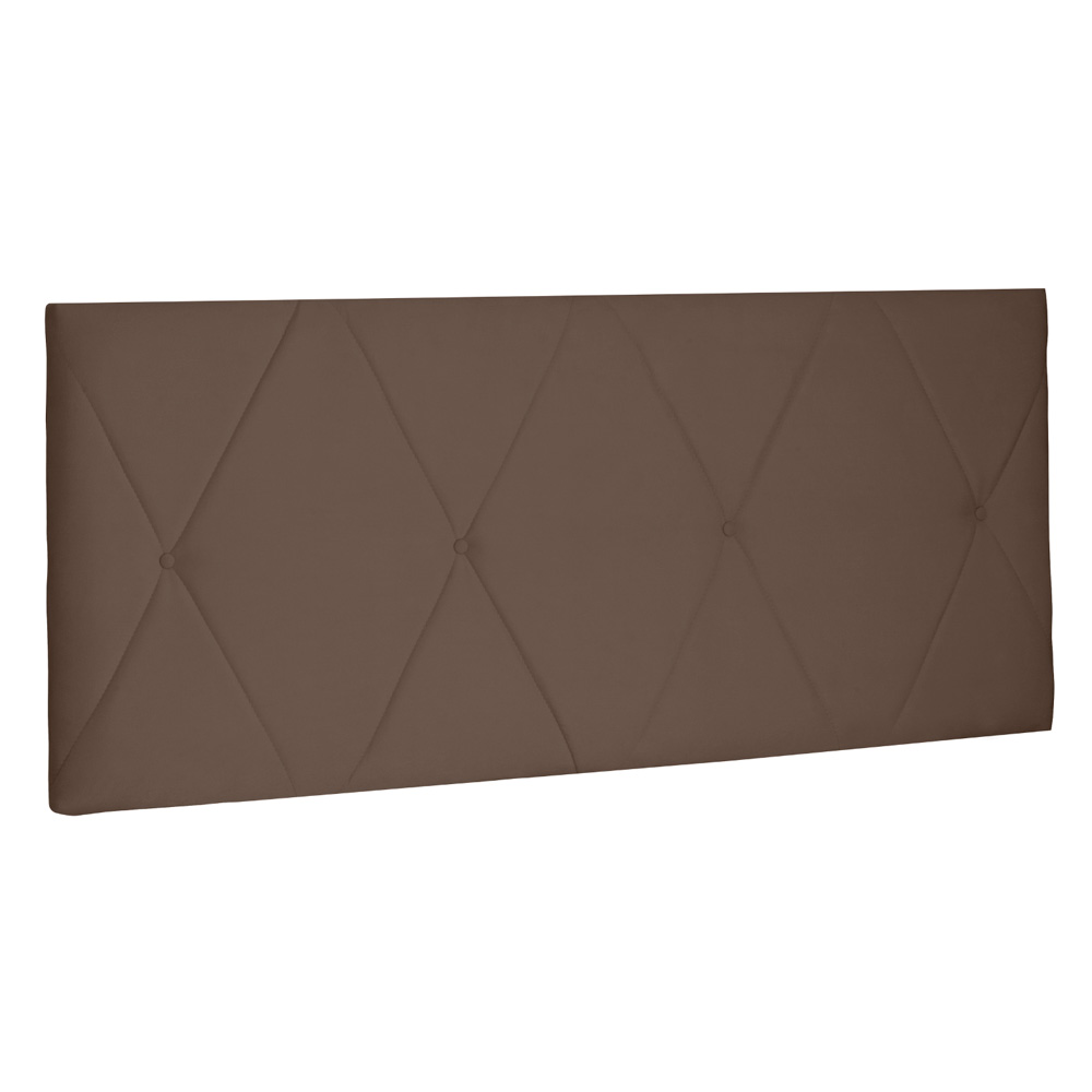 Cabeceira Painel Estofada Cama Box Casal Queen Aquilla 160cm Suede Caramelo - Desk Design