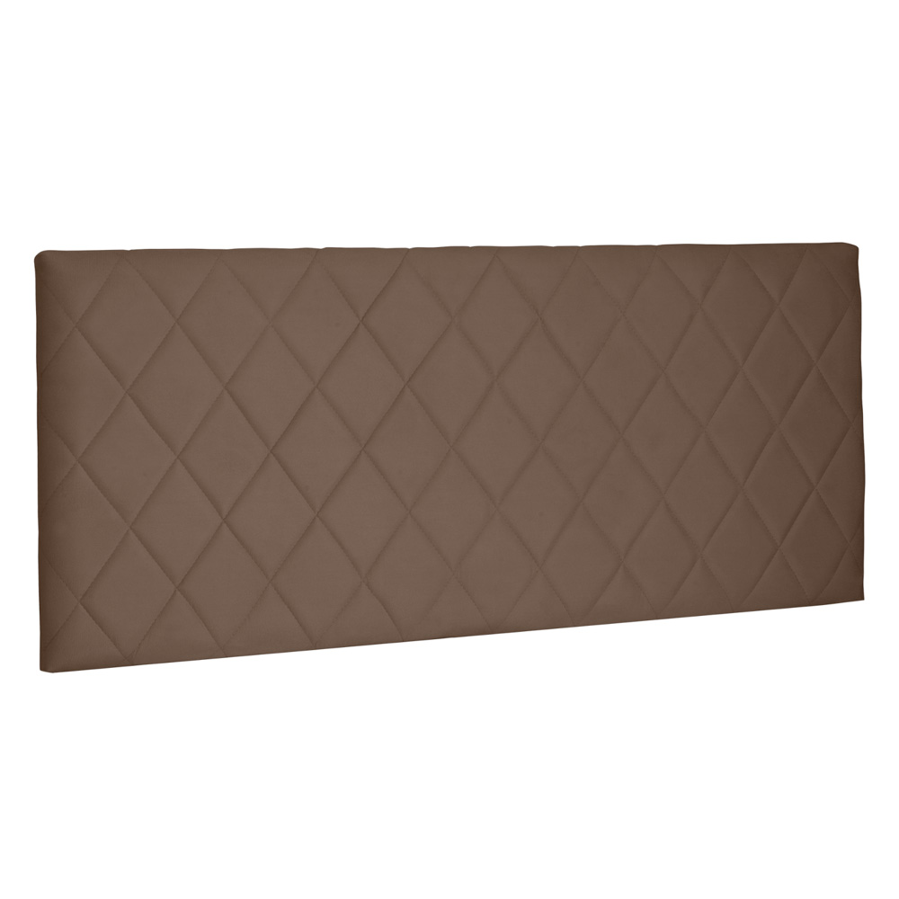 Cabeceira Painel Estofada Cama Box Casal Queen Esmeralda 160cm Suede Caramelo - Desk Design