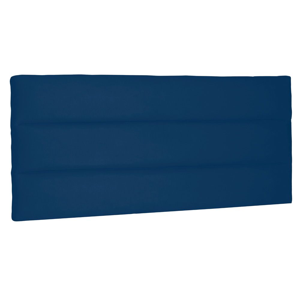 Cabeceira Painel Estofada Cama Box Casal Queen La Italian 160cm Suede Azul Marinho - Desk Design