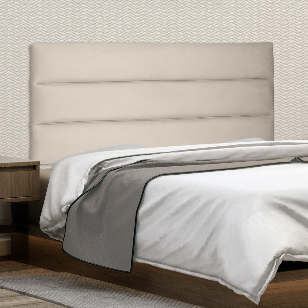Cabeceira Painel Estofada Cama Box Casal Queen La Italian 160cm Suede Bege - Desk Design