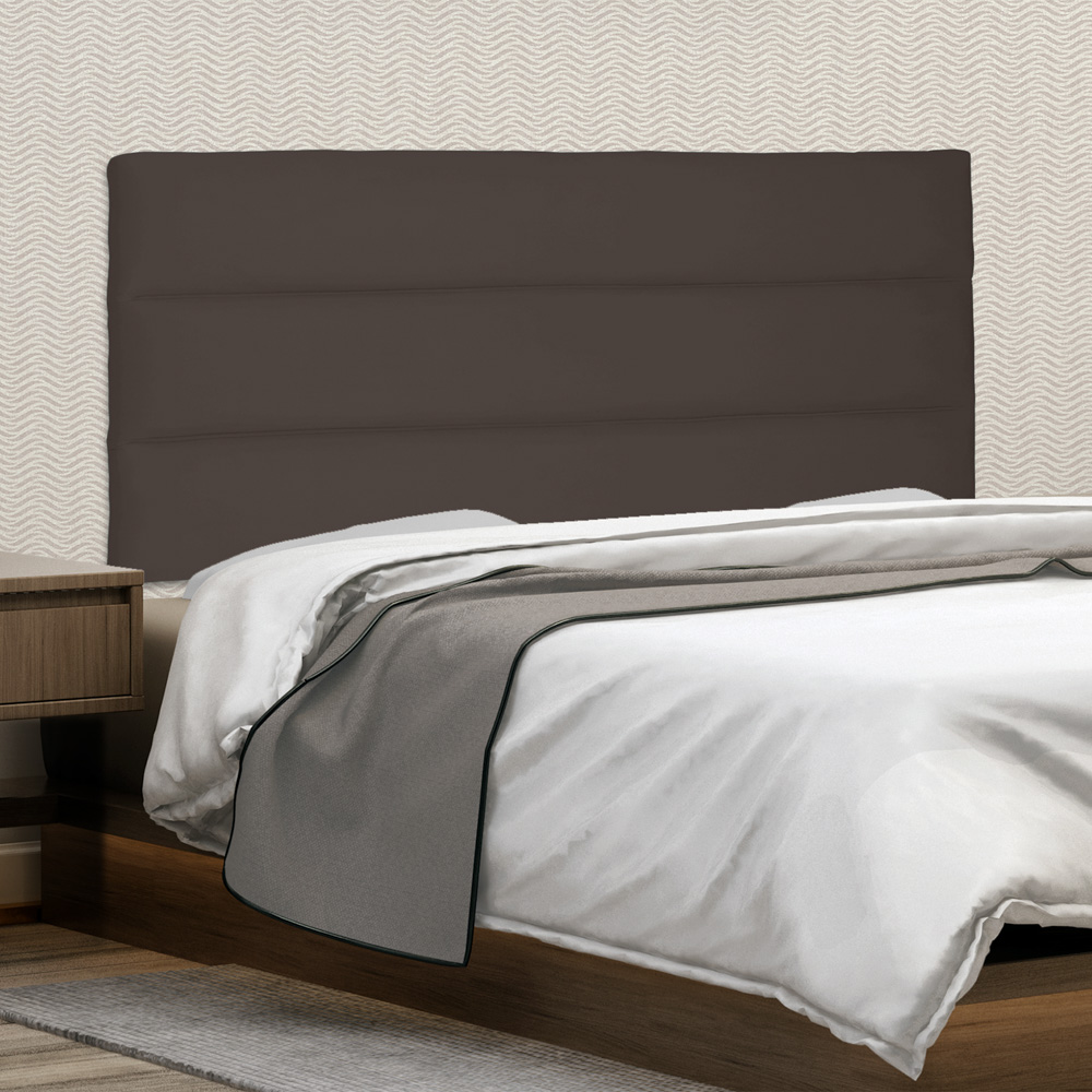 Cabeceira Painel Estofada Cama Box Casal Queen La Italian 160cm Suede Café - Desk Design