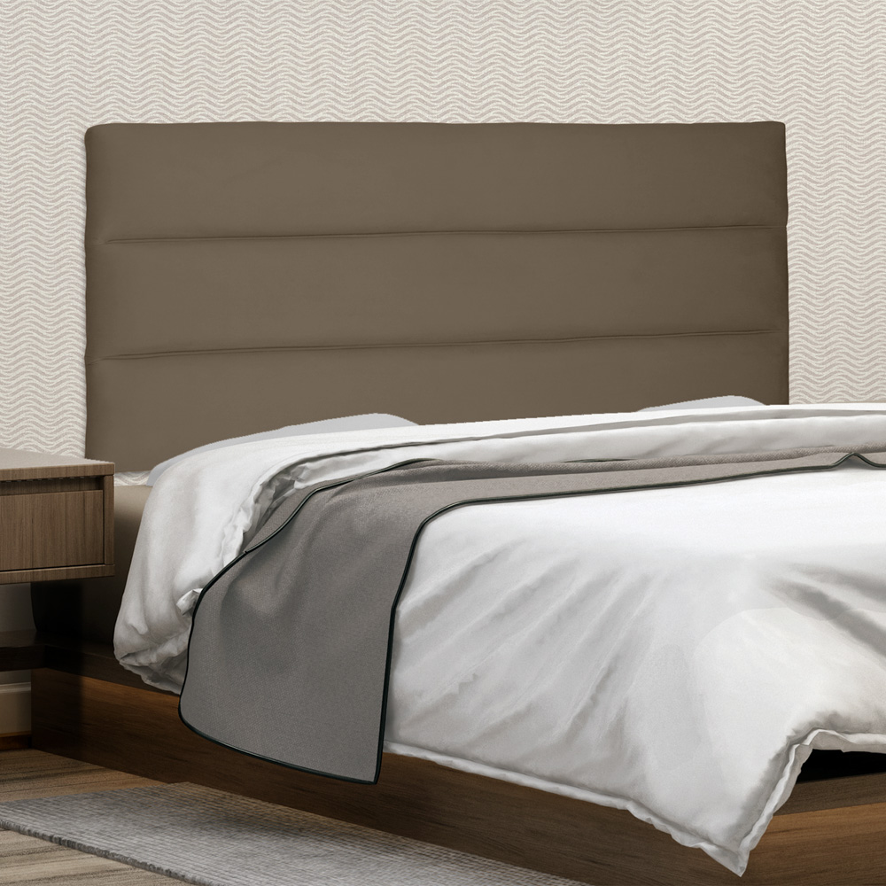 Cabeceira Painel Estofada Cama Box Casal Queen La Italian 160cm Suede Caramelo - Desk Design