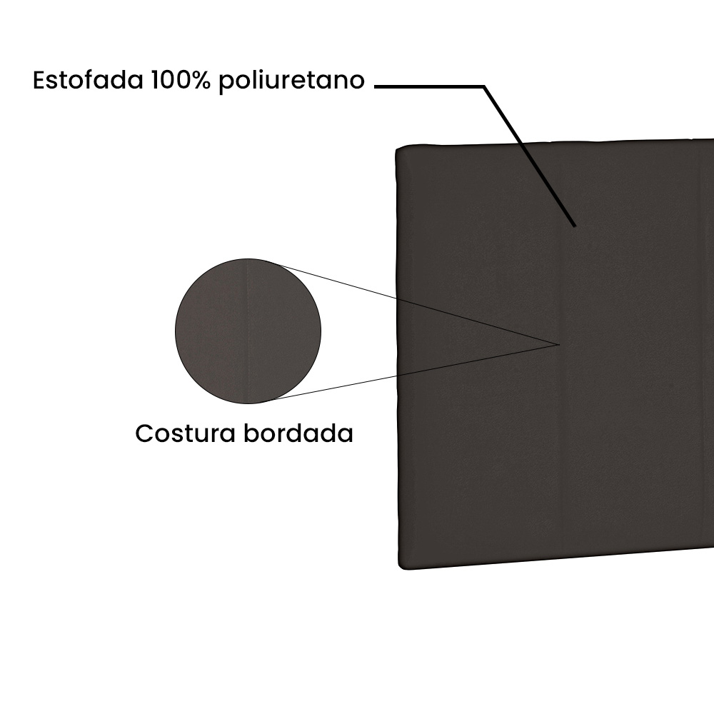 Cabeceira Painel Estofada Cama Box Casal Queen Ravenna 160cm Suede Café - Desk Design