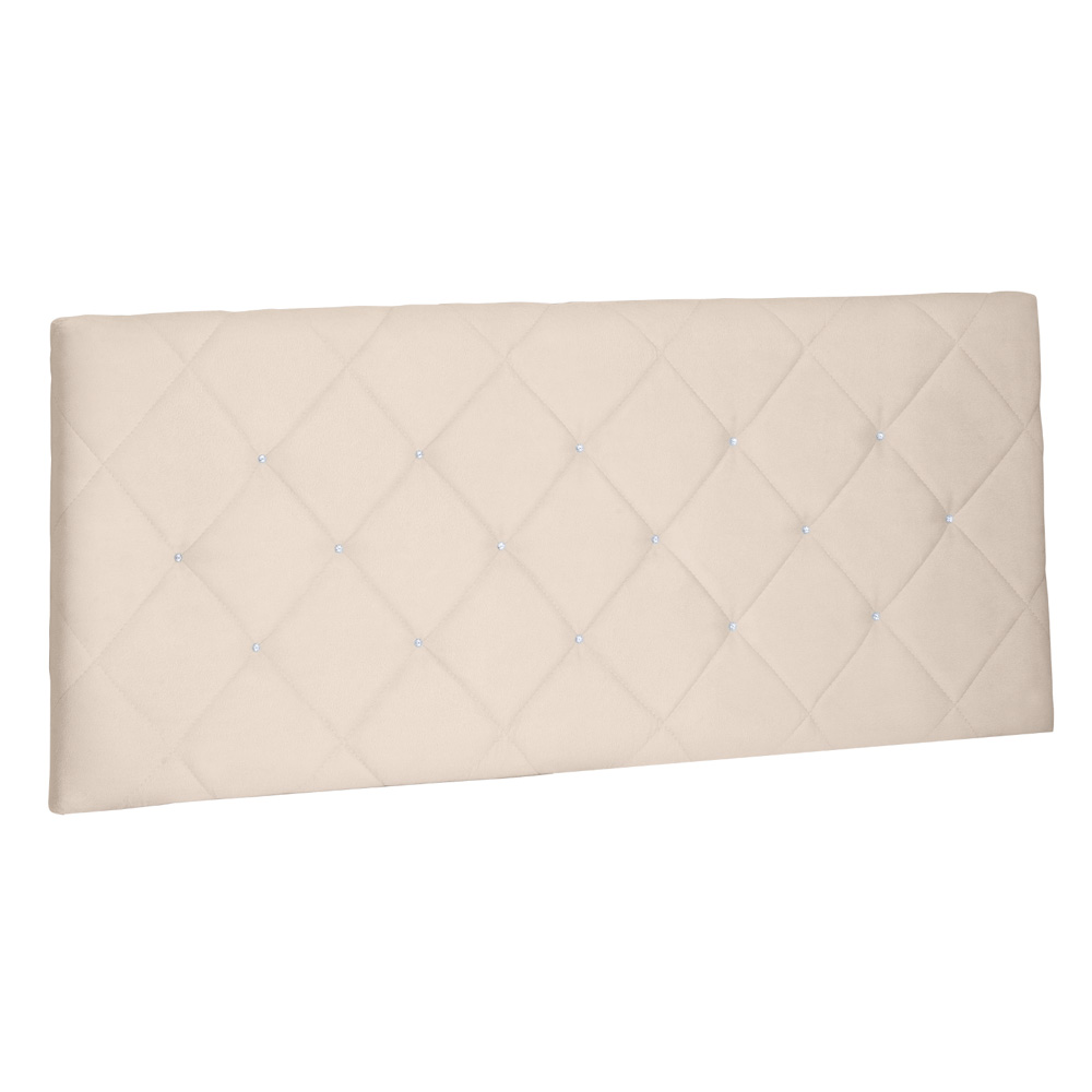 Cabeceira Painel Estofada Cama Box Casal Queen Tânia 160cm Suede Bege - Desk Design
