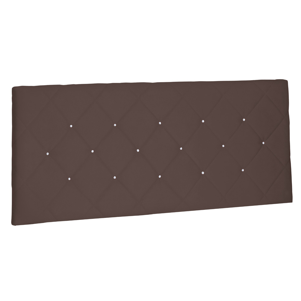 Cabeceira Painel Estofada Cama Box Casal Queen Tânia 160cm Suede Café - Desk Design