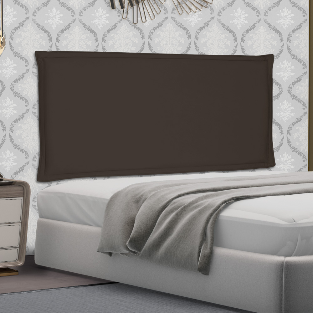 Cabeceira Painel Estofada Cama Box Casal Queen Veneza 160cm Suede Café - Desk Design