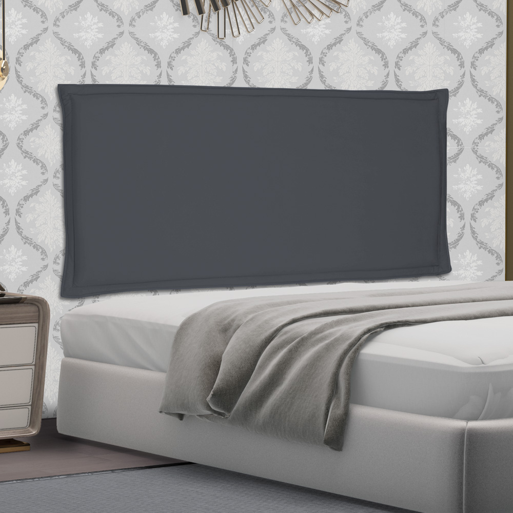 Cabeceira Painel Estofada Cama Box Casal Queen Veneza 160cm Suede Cinza - Desk Design