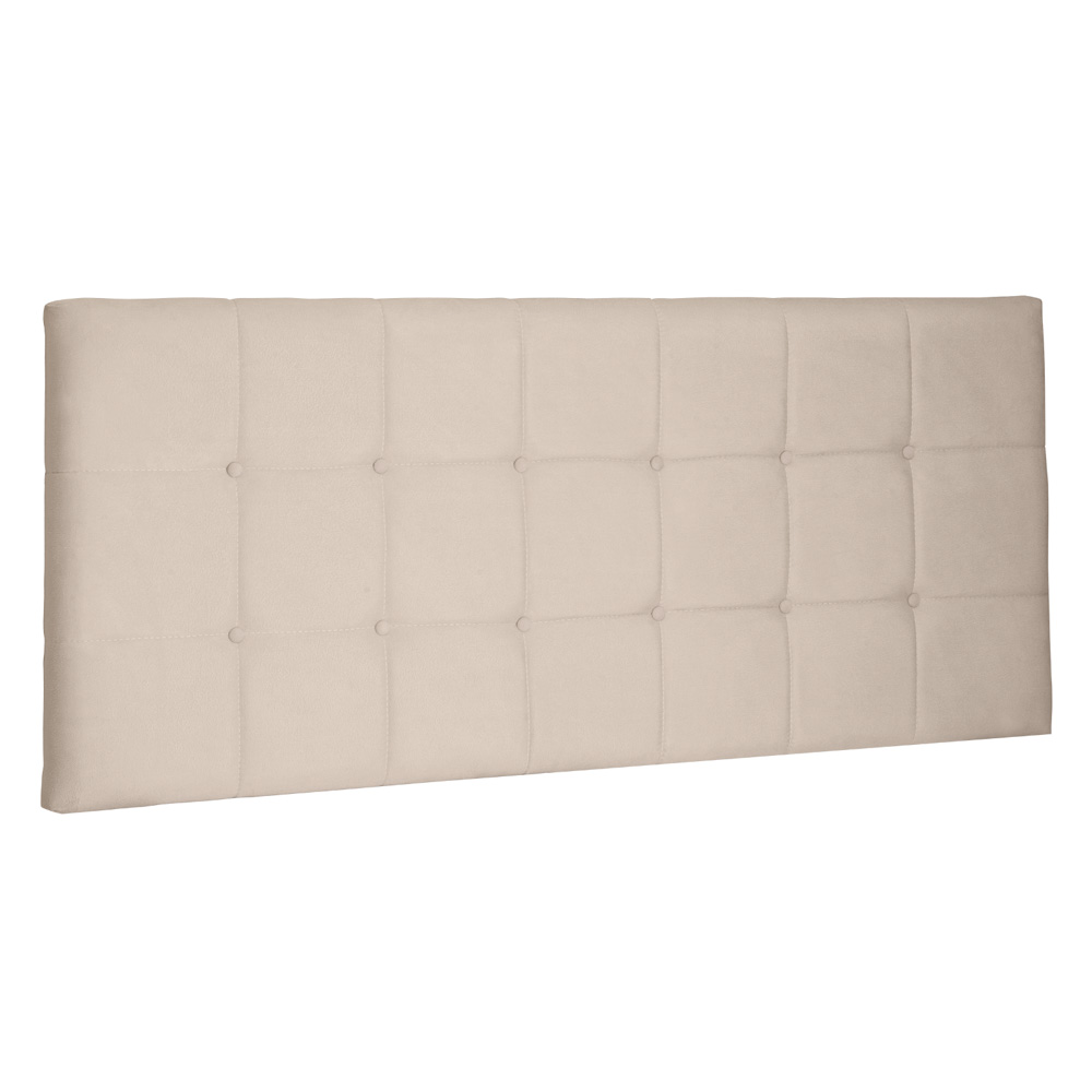 Cabeceira Painel Estofada Cama Box Casal Queen Verona 160cm Suede Bege - Desk Design