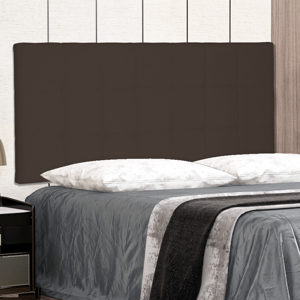 Cabeceira Painel Estofada Cama Box Casal Queen Verona 160cm Suede Café - Desk Design