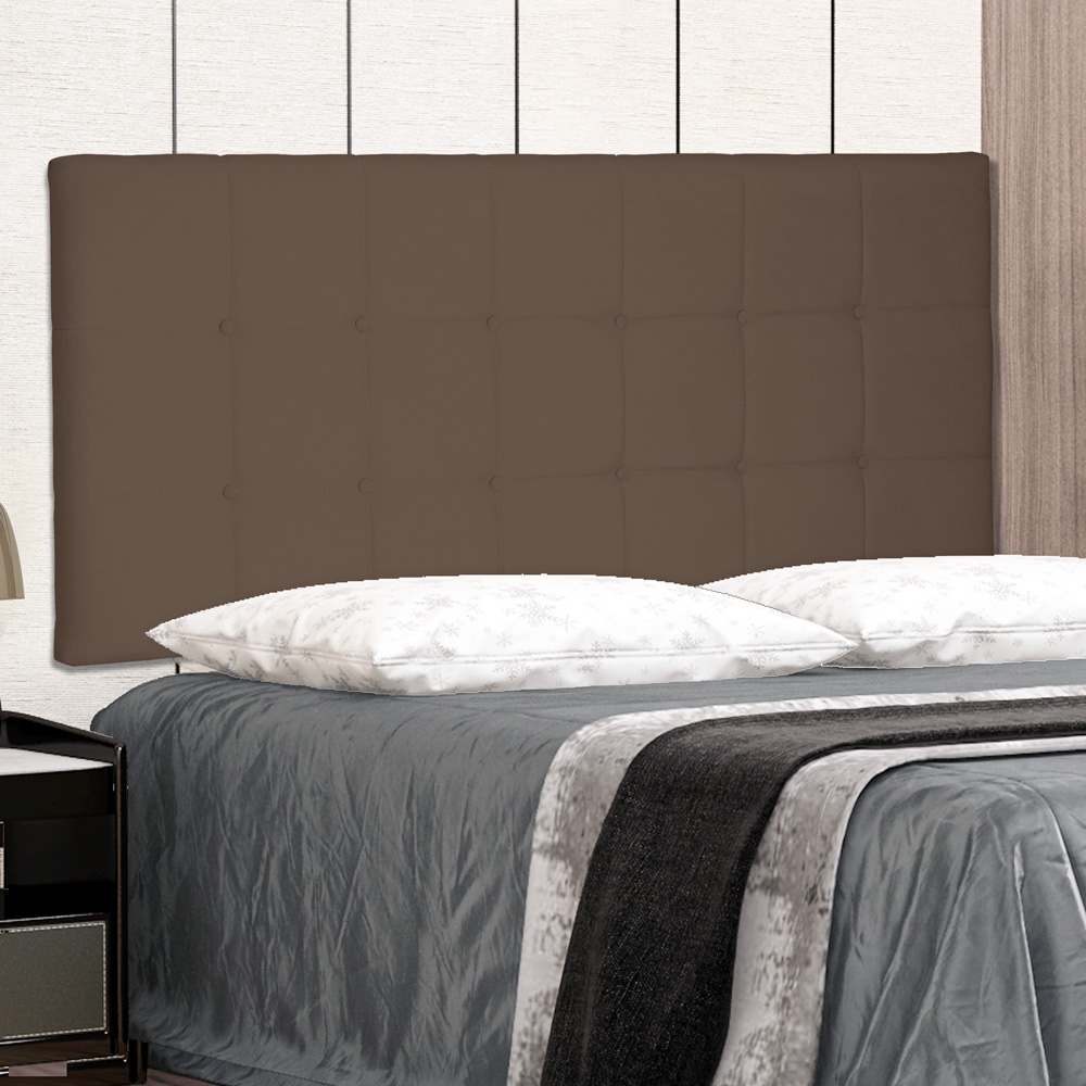 Cabeceira Painel Estofada Cama Box Casal Queen Verona 160cm Suede Caramelo - Desk Design