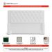 Cabeceira e Calçadeira Báu Casal Padrão Atena 140cm Capitonê Sintético Branco - Desk Design
