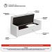 Cabeceira e Calçadeira Báu Casal Padrão Atena 140cm Capitonê Sintético Branco - Desk Design