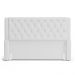 Cabeceira e Calçadeira Báu Casal Padrão Atena 140cm Capitonê Sintético Branco - Desk Design
