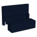 Cabeceira e Calçadeira Báu Casal Padrão Atena 140cm Capitonê Suede Azul Marinho - Desk Design
