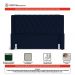 Cabeceira e Calçadeira Báu Casal Padrão Atena 140cm Capitonê Suede Azul Marinho - Desk Design