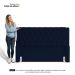 Cabeceira e Calçadeira Báu Casal Padrão Atena 140cm Capitonê Suede Azul Marinho - Desk Design