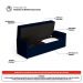 Cabeceira e Calçadeira Báu Casal Padrão Atena 140cm Capitonê Suede Azul Marinho - Desk Design