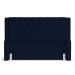 Cabeceira e Calçadeira Báu Casal Padrão Atena 140cm Capitonê Suede Azul Marinho - Desk Design