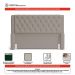 Cabeceira e Calçadeira Báu Casal Padrão Atena 140cm Capitonê Suede Bege - Desk Design